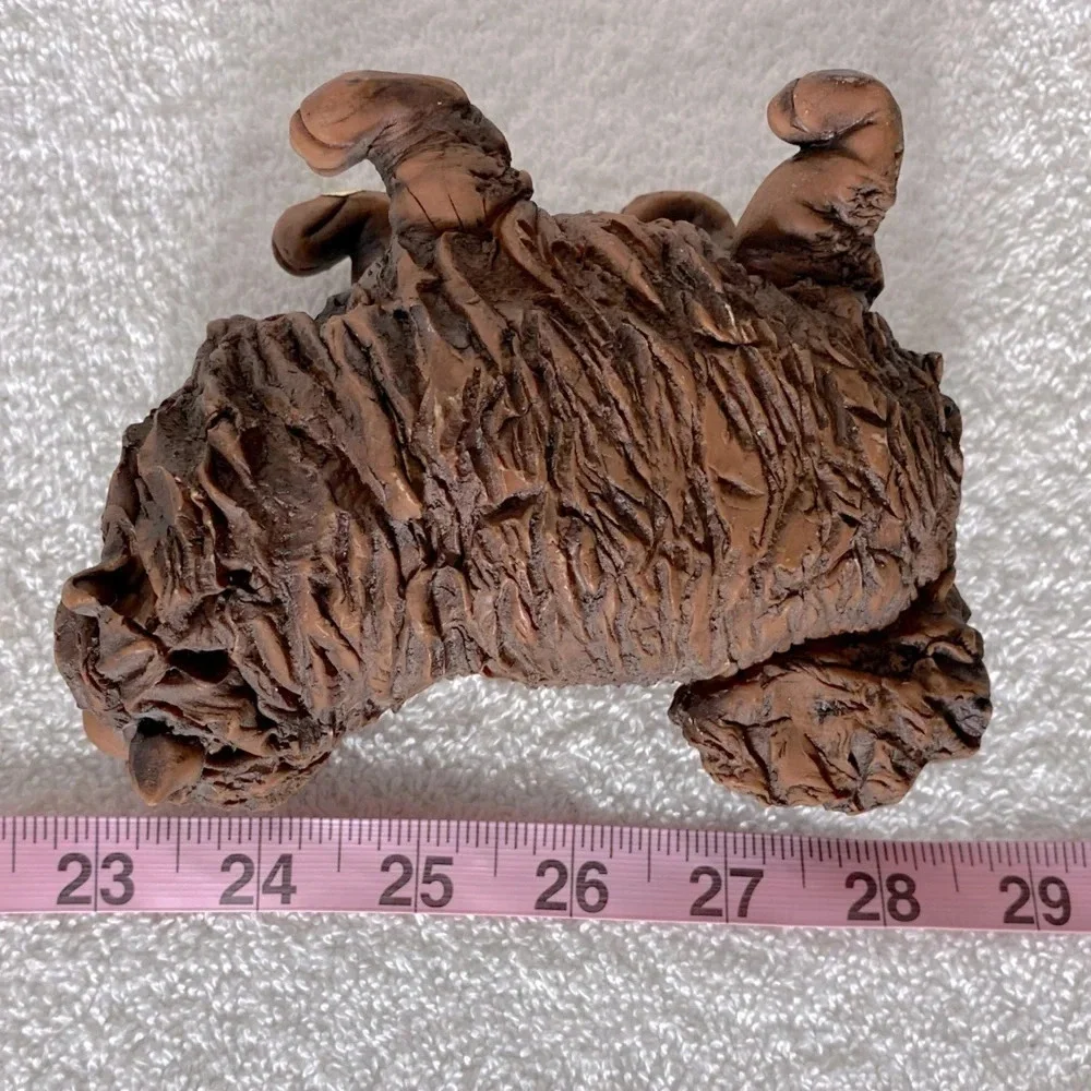 Vintage Brown Wrinkly Dog Figurine - Picture 12 of 12